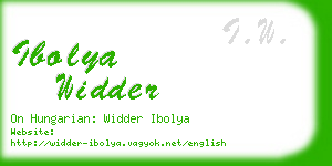 ibolya widder business card